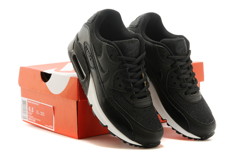 Nike Air Max 90 All Black Running Shoes - Click Image to Close