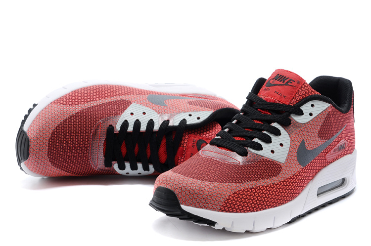 Nike Air Max 90 Wine Red Black White Running Shoes - Click Image to Close