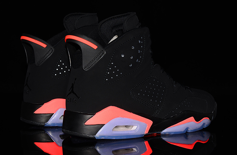 2014 New Nike Jordan 6 Infrared Ray Black Red Shoes