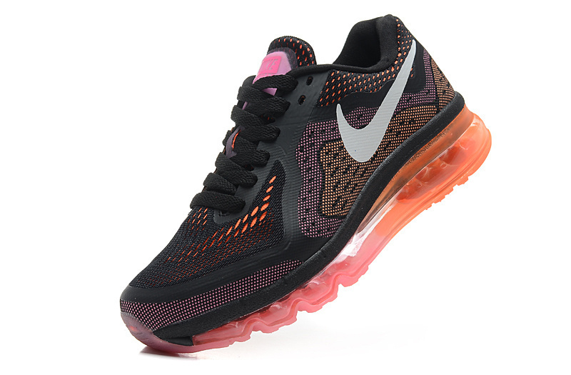 Women Nike Air Max 2014 Shoes Black Orange - Click Image to Close