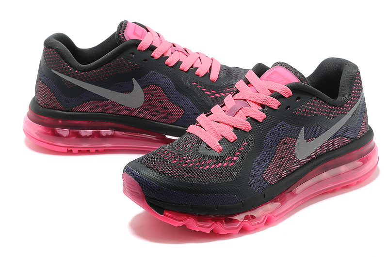 Women Nike Air Max 2014 Shoes Black Pink - Click Image to Close