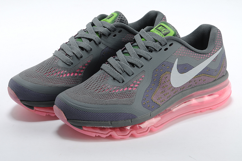 Women Nike Air Max 2014 Shoes Grey Pink - Click Image to Close