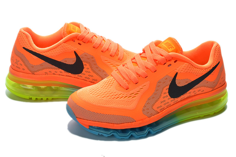 Women Nike Air Max 2014 Shoes Orange Blue Yellow - Click Image to Close