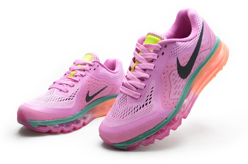 Women Nike Air Max 2014 Shoes Pink Orange - Click Image to Close