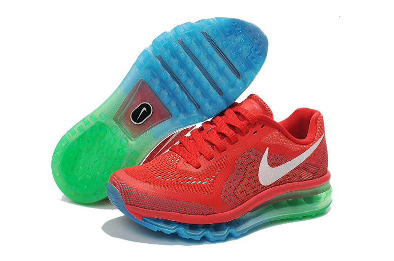 Nike Air Max 2014 Red Blue Green For Women - Click Image to Close