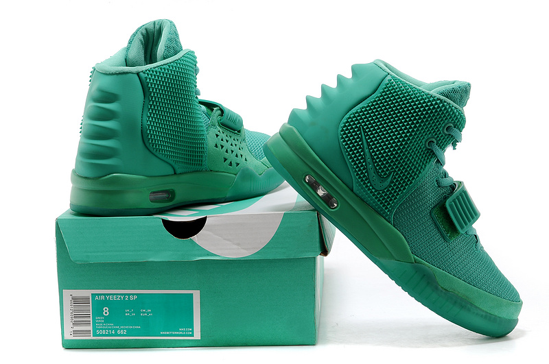 2014 Nike Air Yeezy 2 Green Lantern Lovers Shoes