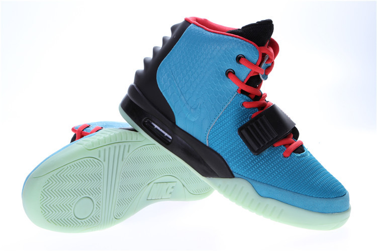 Nike Air Yeezy 2 South Beach Blue Red Black Shoes