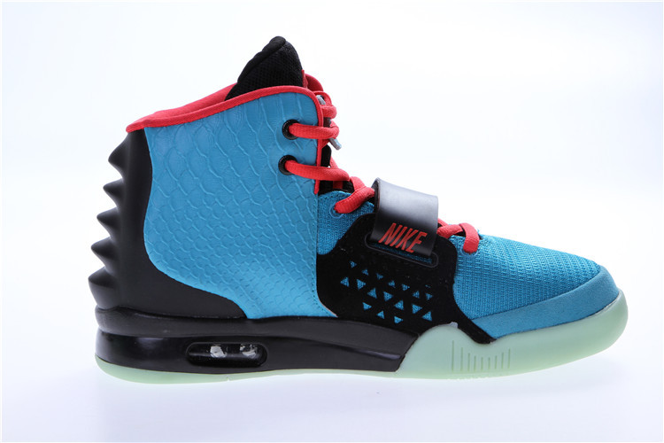 Nike Air Yeezy 2 South Beach Blue Red Black Shoes