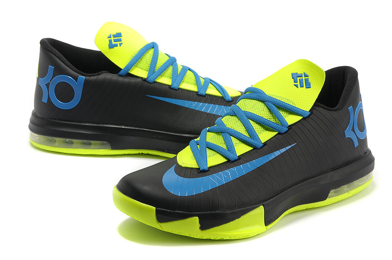 Latest Nike Kevin Durant 6 Black Green Blue Shoes