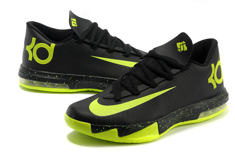 Latest Nike Kevin Durant 6 Black Green Shoes - Click Image to Close