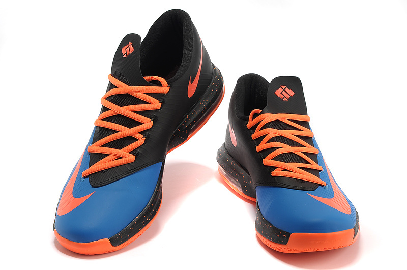 Latest Nike Kevin Durant 6 Blue Orange Black Shoes - Click Image to Close