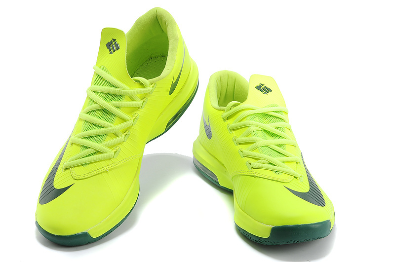 Latest Nike Kevin Durant 6 Yellow Green Shoes - Click Image to Close