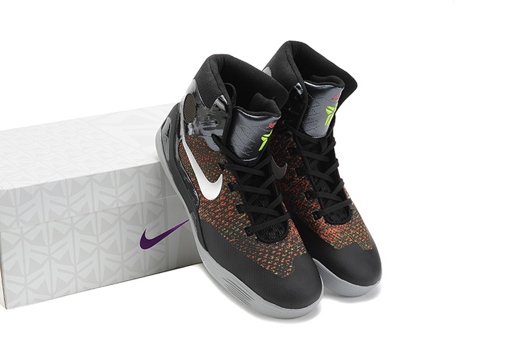 Women's Nike Kobe Bryant 9 Middle Black Yellow Shoes