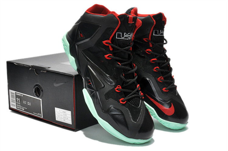 New Lebron James 11 Black Red Green Shoes