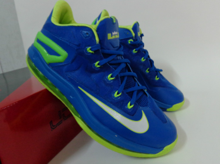 Nike Lebron James 11 Low Blue Green Shoes - Click Image to Close