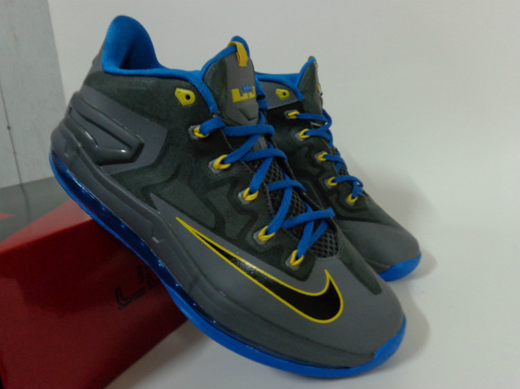 Nike Lebron James 11 Low Carbon Blue Yellow Shoes