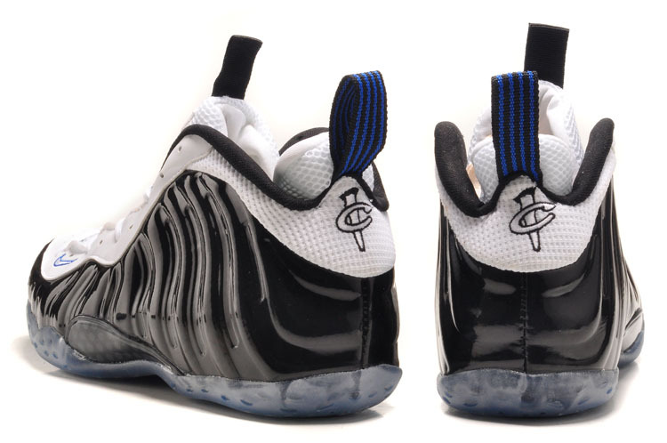 Nike Penny Hardaway Black White Blue Sole Shoes - Click Image to Close