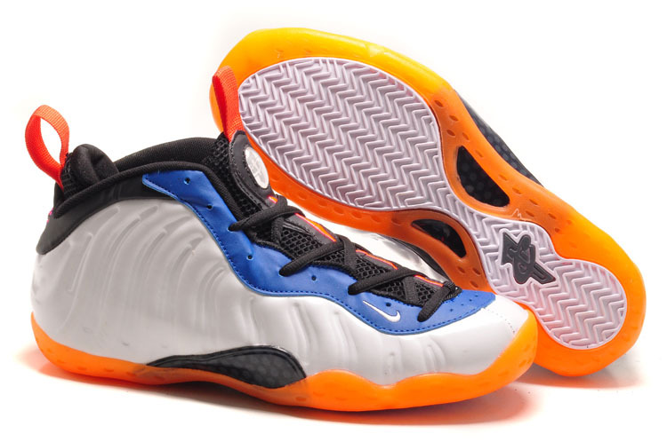 Nike Penny Hardaway White Black Blue Orange Shoes - Click Image to Close