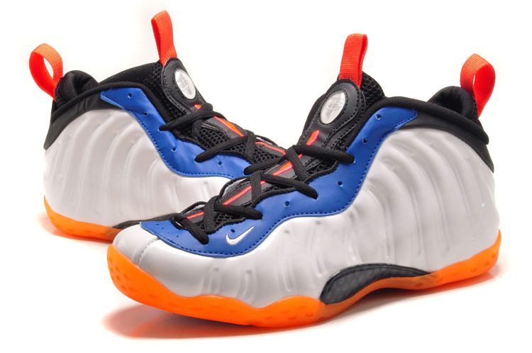 Nike Penny Hardaway White Black Blue Orange Shoes - Click Image to Close