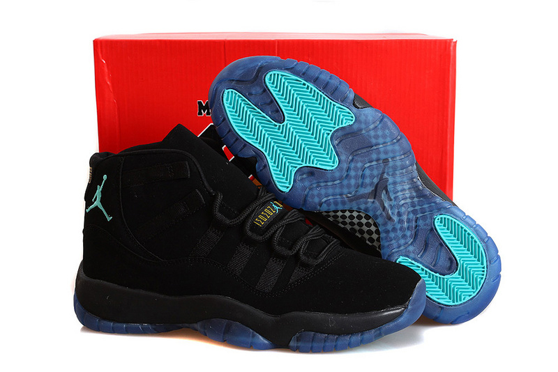 Nike Retro Jordan 11 Bred Nubuck Shoes Black Blue