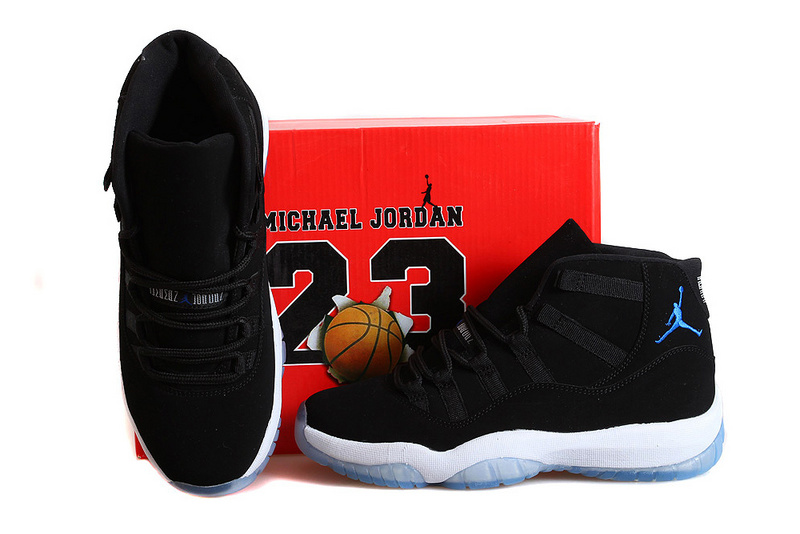 Nike Retro Jordan 11 Bred Nubuck Shoes Black Blue - Click Image to Close