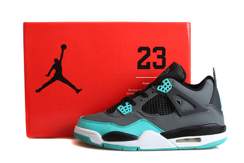 2014 Retro Jordan 4 Tiffany Blue Grey White - Click Image to Close