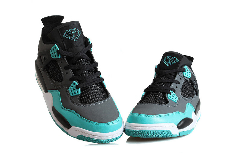 2014 Retro Jordan 4 Tiffany Blue Grey White - Click Image to Close