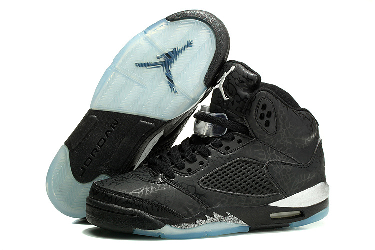 2014 Womens Air Jordan 3LAB5 Basketball Shoes Black White - Click Image to Close