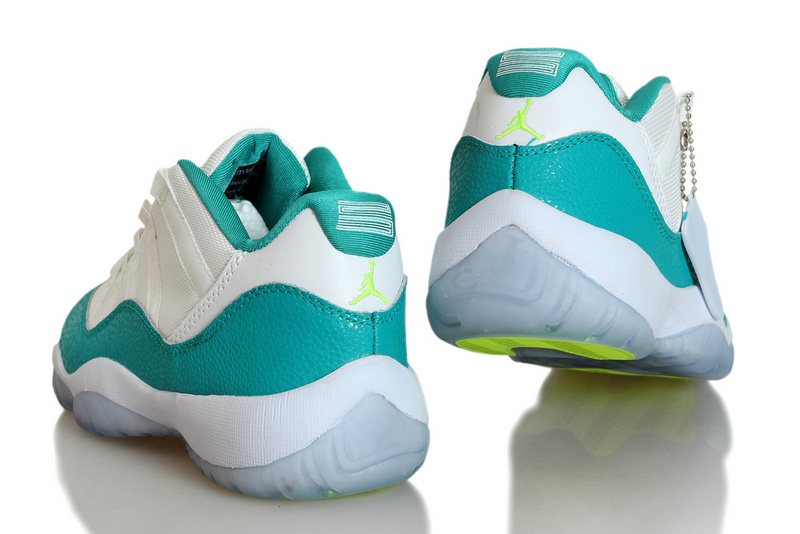 Nike Womens Jordan 11 Snakeskin White Blue Shoes