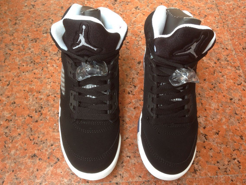 2014 Womens Jordan 5 Shoes Black White