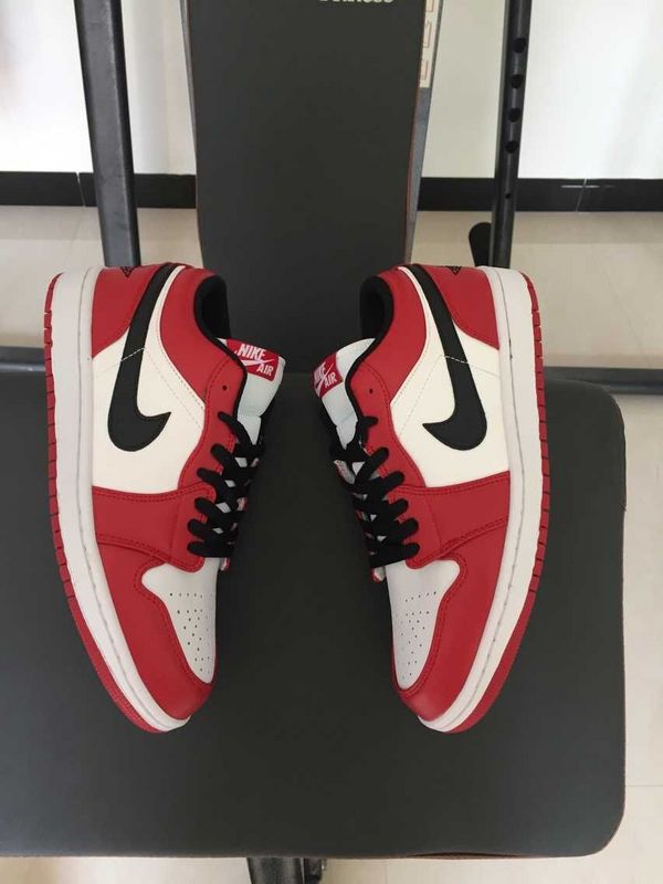 Nike Jordan 1 Low 30th Red White Black Shoes - Click Image to Close