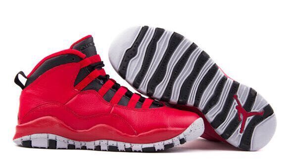 Nike Air Jordan 10 Red Black Shoes For Women