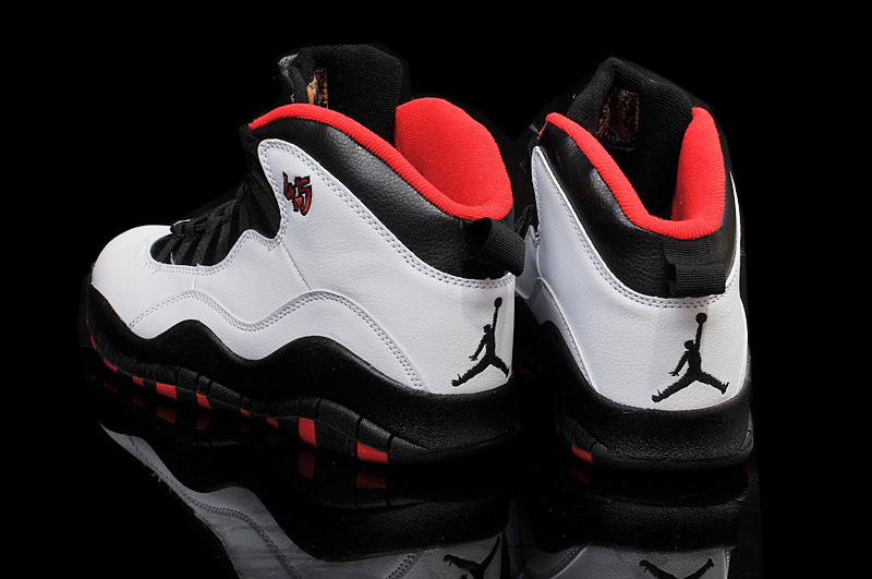 New Air Jordan 10 Retro Basketball Shoes Grey Black Red - Click Image to Close