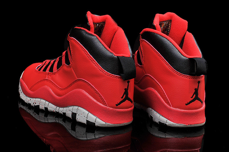 New Air Jordan 10 Retro Basketball Shoes Red Black