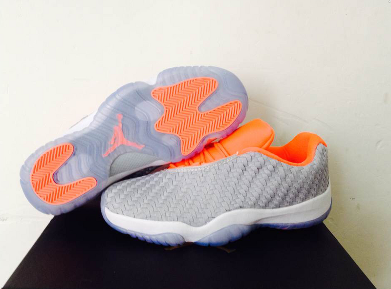 New Nike Air Jordan 11 Future Low Grey Orange Shoes