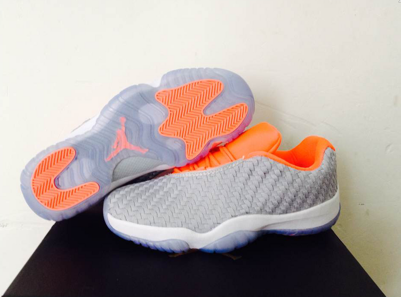 New Nike Air Jordan 11 Future Low Grey Orange Shoes - Click Image to Close