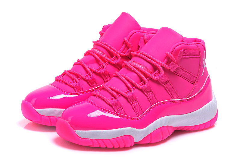 Latest Nike Air Jordan 11 Pink Shoes For Women - Click Image to Close