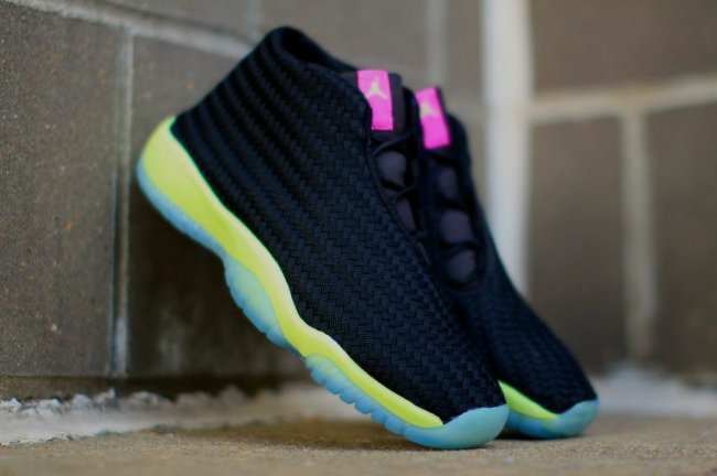 Latest Nike Air Jordan Future GS Black Green Pink Shoes For Women