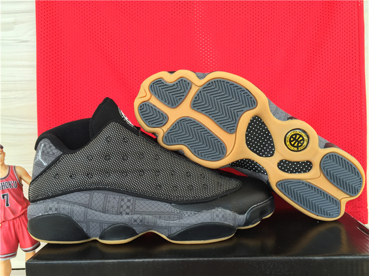 Nike Air Jordan 13 Low Black Orange Shoes - Click Image to Close