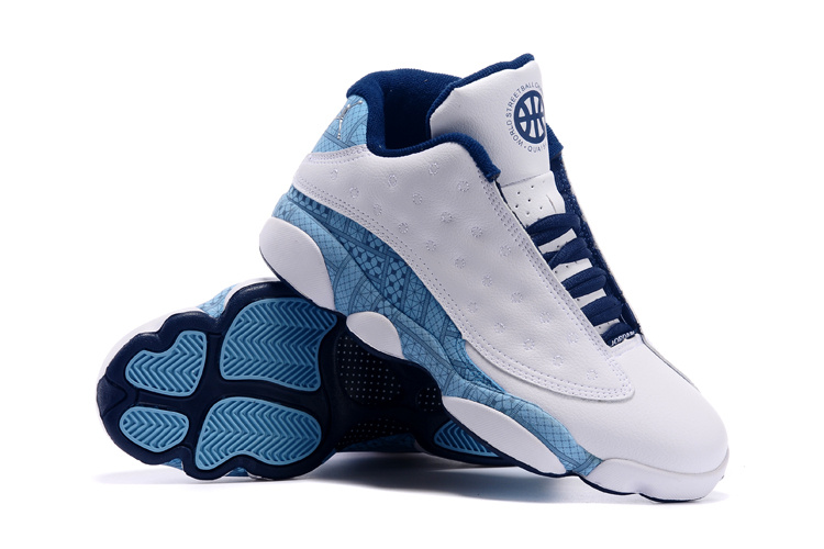 Nike Air Jordan 13 Low White Blue Shoes