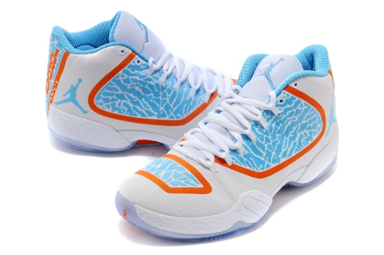 Nike Air Jordan 29 White Blue Orange Shoes