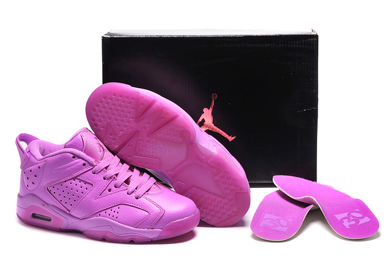 New Air Jordan 6 All Purple Shoes For Women - Click Image to Close