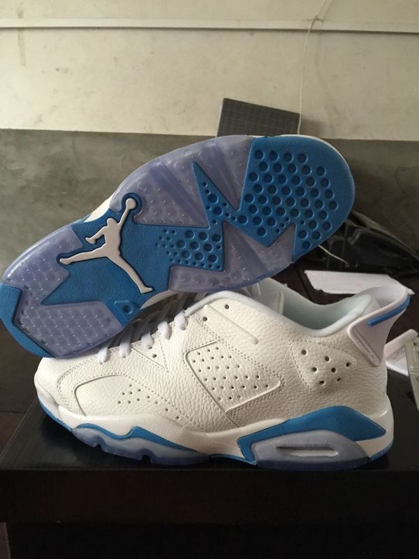 New Nike Air Jordan 6 Low White Baby Blue Shoes