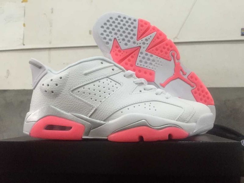 New Nike Air Jordan 6 Low White Pink Shoes - Click Image to Close