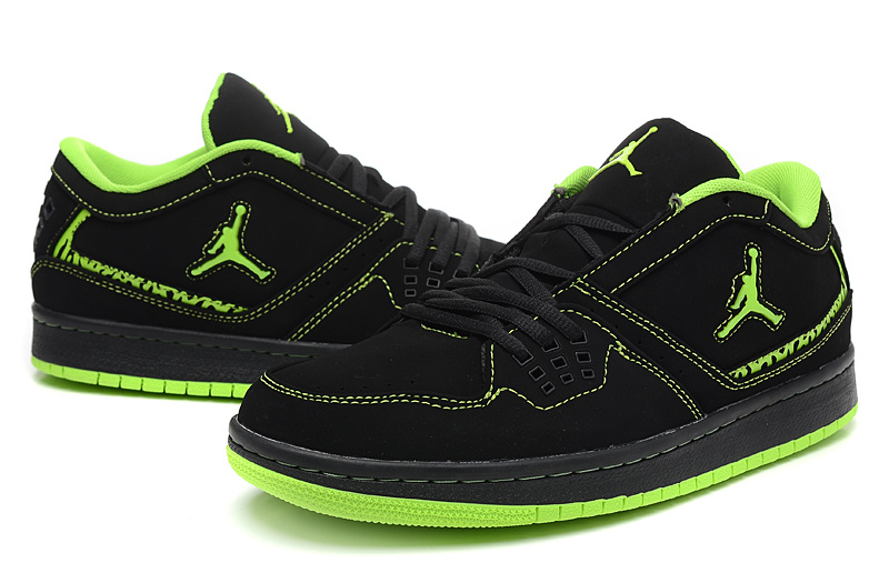 Latest Nike Air Jordan 1 Low Black Green Shoes