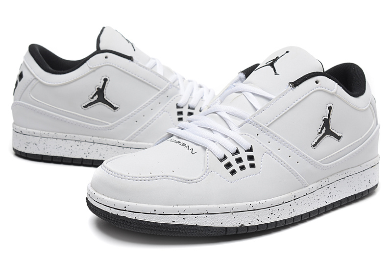 Latest Nike Air Jordan 1 Low White Black Jumpman Shoes - Click Image to Close