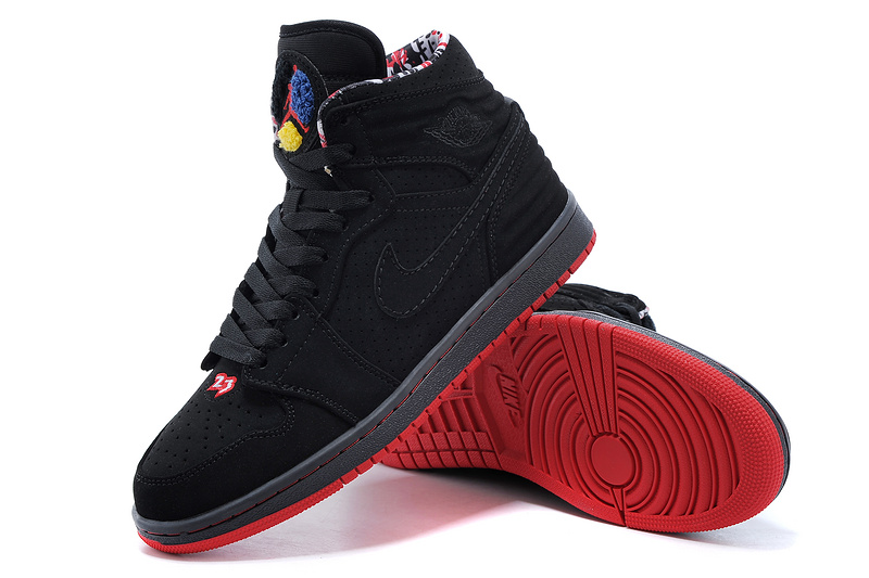 Latest Nike Air Jordan 1 Retro Black Red Shoes - Click Image to Close