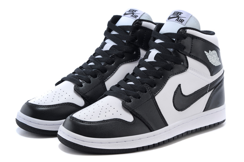 Latest Nike Air Jordan 1 Retro Black White Shoes - Click Image to Close