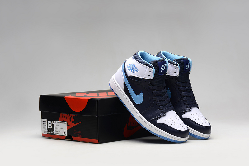 2015 Nike Air Jordan 1 Retro CP3 White Army Blue Shoes - Click Image to Close