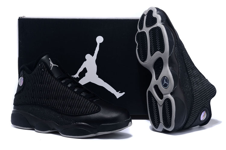 New Nike Air Jordan 13 Retro All Black Shoes